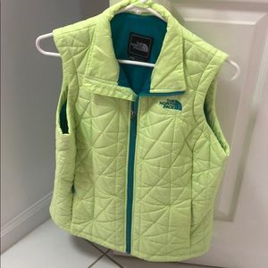 Like green and blue northface vest